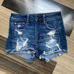 American Eagle High Rise Shortie Shorts